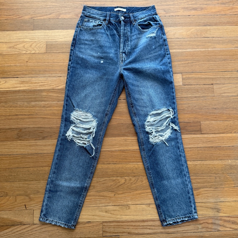 PacSun Straight Leg Ripped Blue Jeans